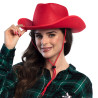 Červený rodeo kovbojský klobúk